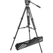 Ace M Fluid Head with 2 Stage Aluminum Tripod & Mid Level Spreader