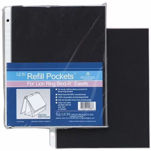 BINDER REFILLPAGES EASEL CL