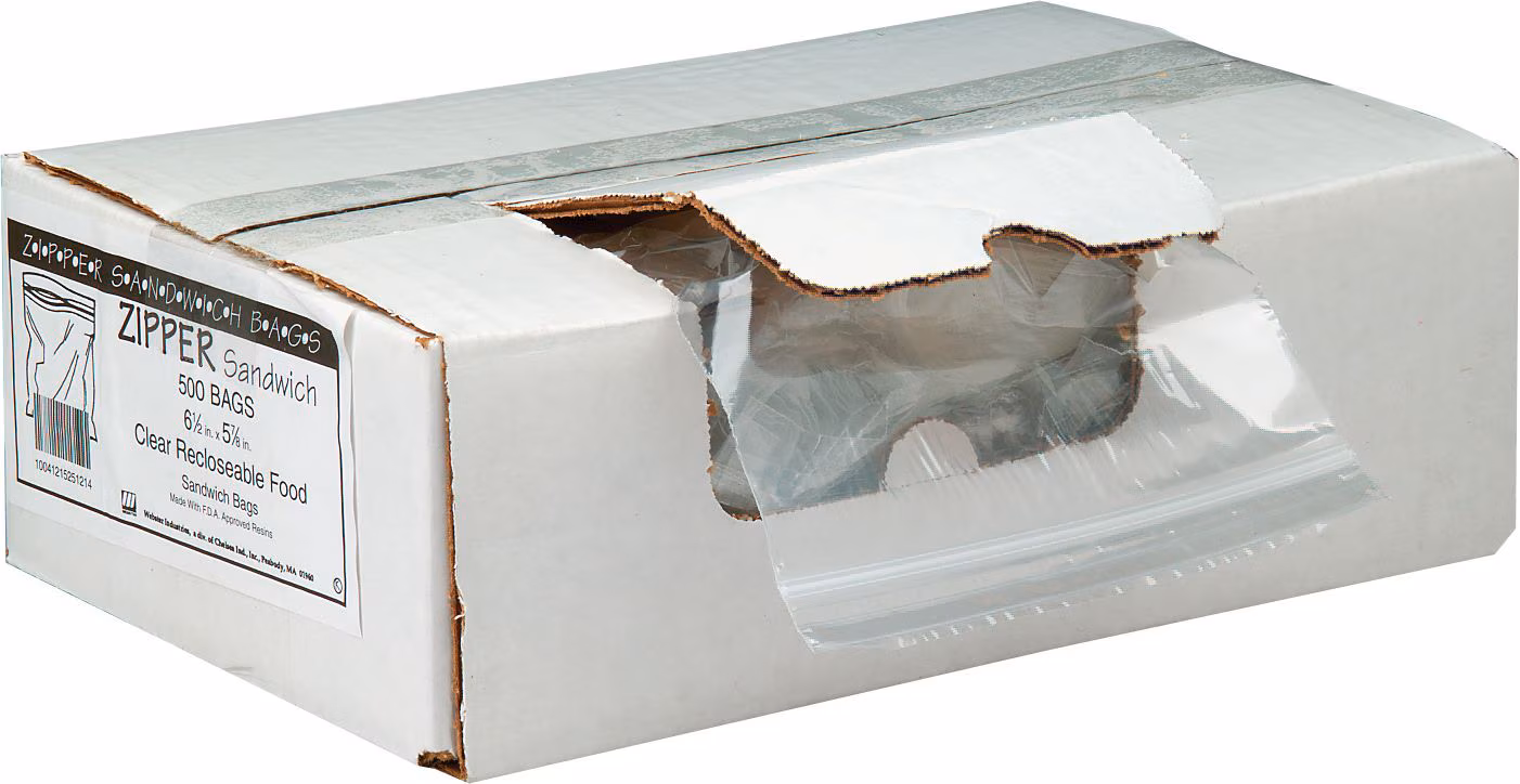 BAG SANDWICH PLAS RECLOSEABLE