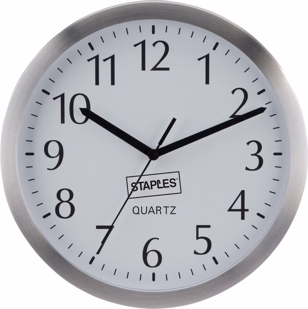 WALL CLOCK 10IN ALUMINUM ROUND