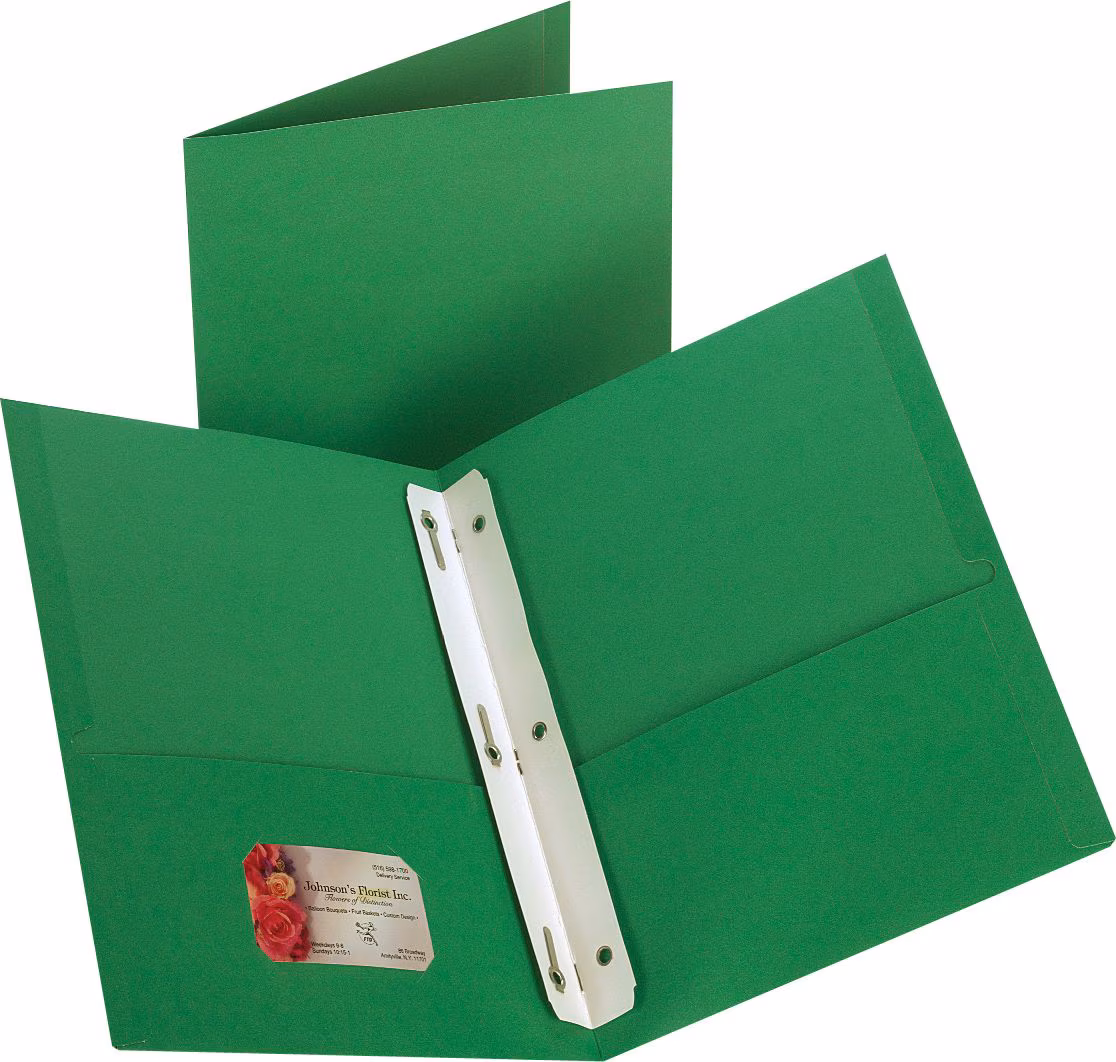 TWIN POCKET W/FAST 10PK GREEN