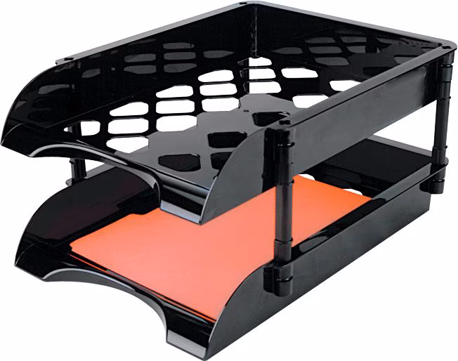 TRAY DSK UNBRKBLE 2/PK BK