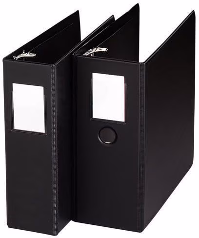 BINDER S-RNG VNYL L/HLDR BK