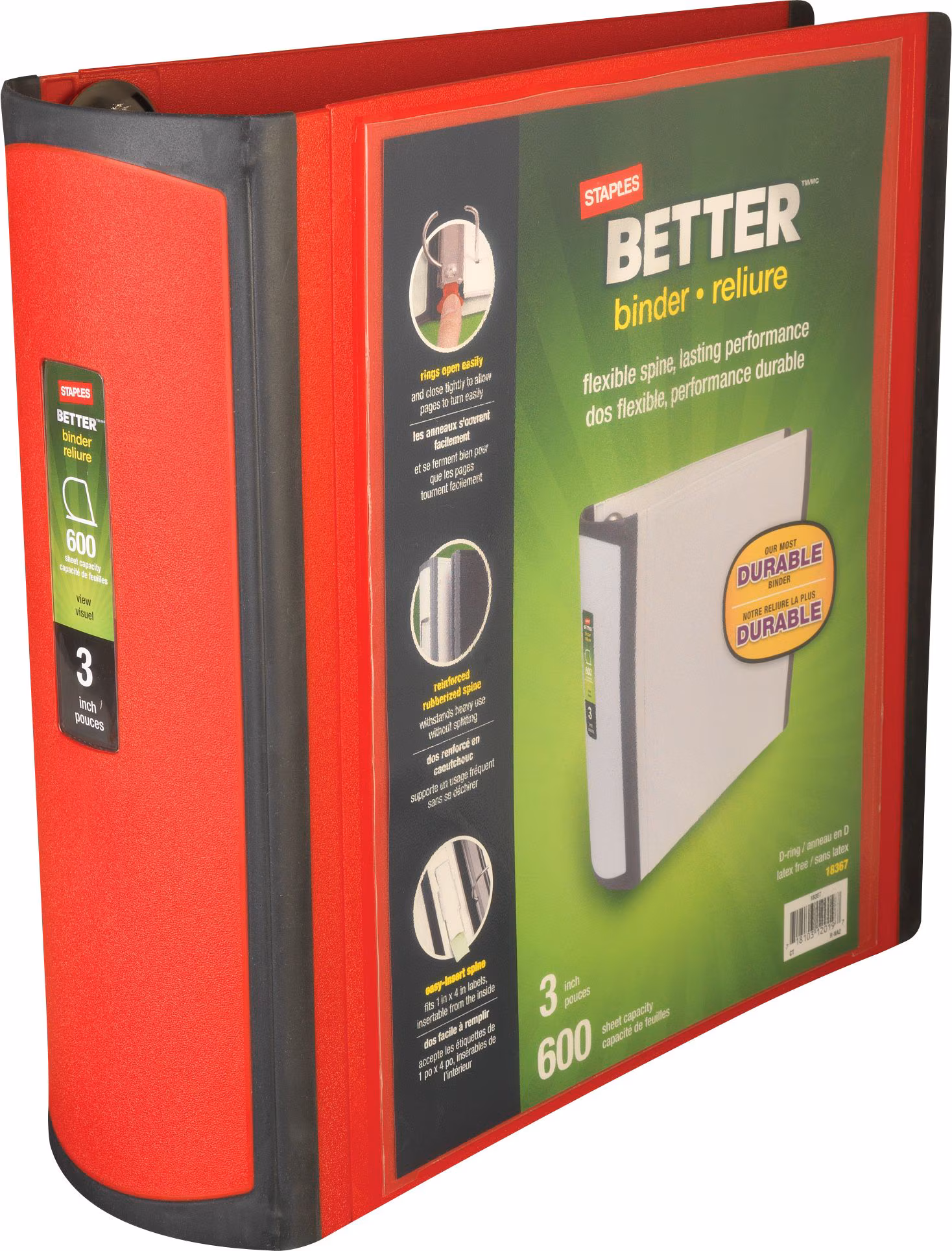 3IN BETTER BNDR REDW/ WINDOW