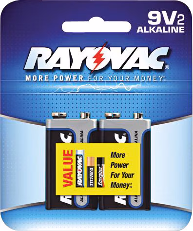 BATTERY 9V 2/PK