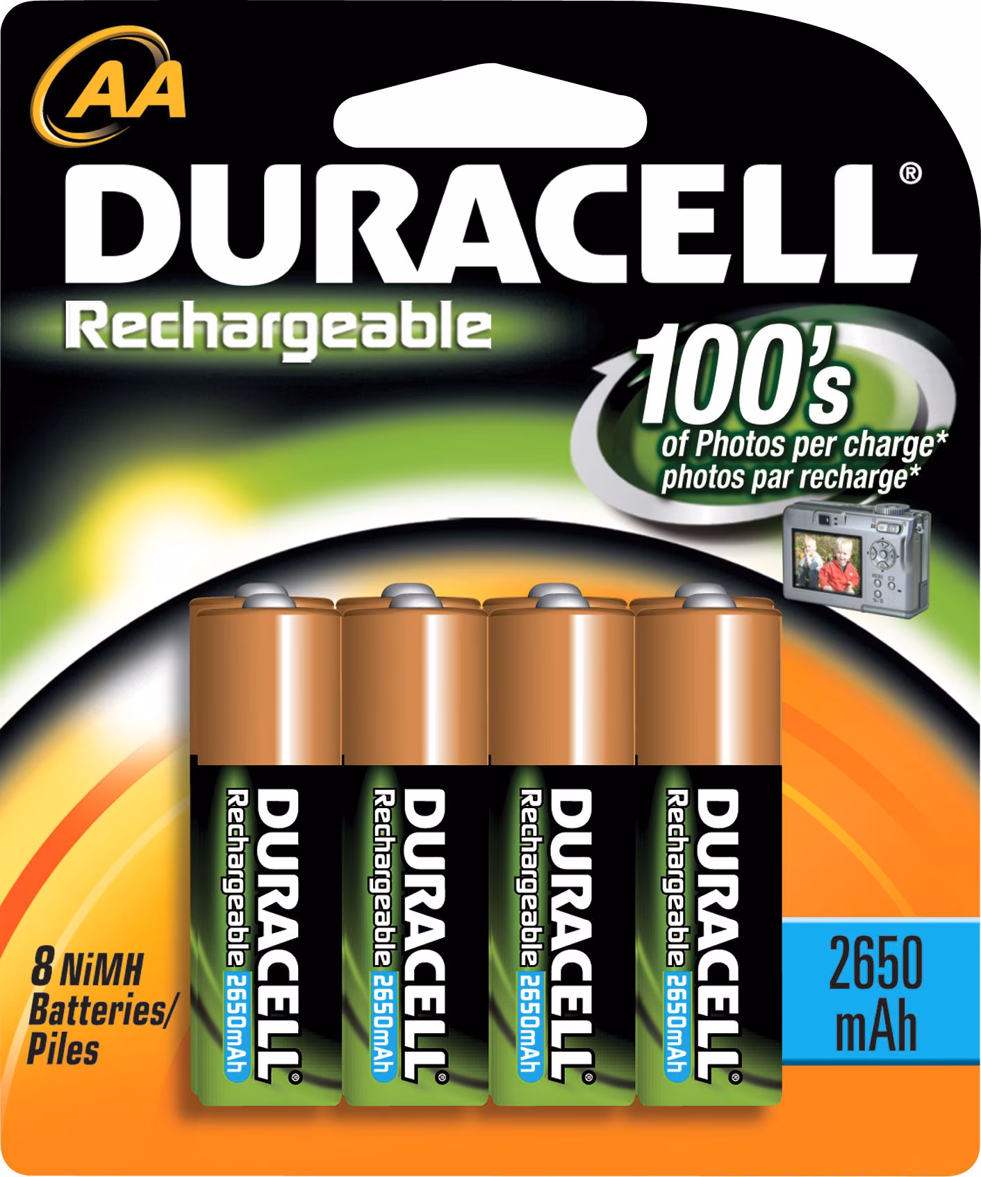 BATTERY NIMH AA 8PK