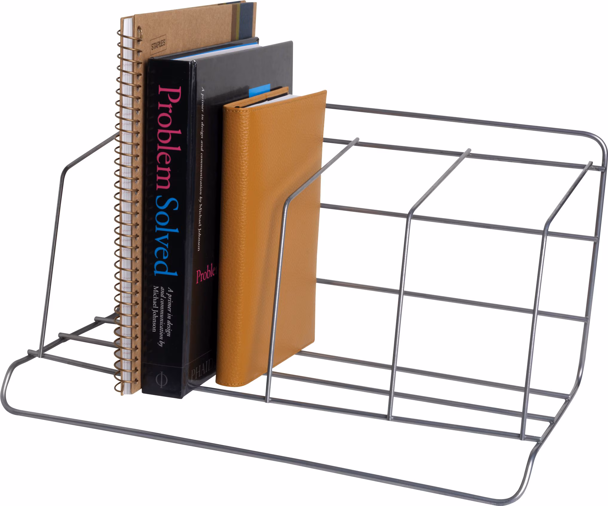 WIRE BOOK RACK SILVER