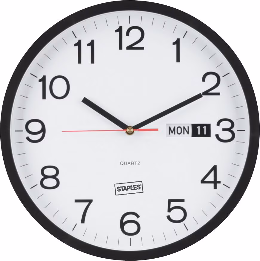 WALL CLOCK 12.5IN ROUND