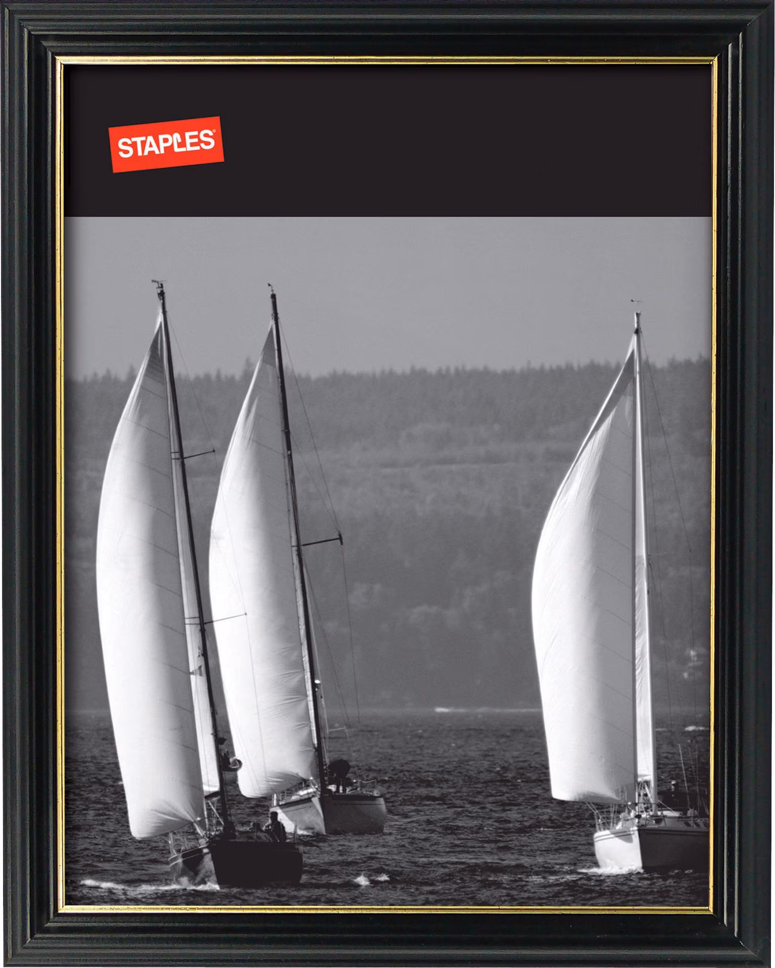 WOOD FRAME 8.5INX11IN BLACK