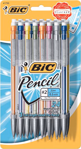 BIC MECH PENCILS 0.5MM 24PK
