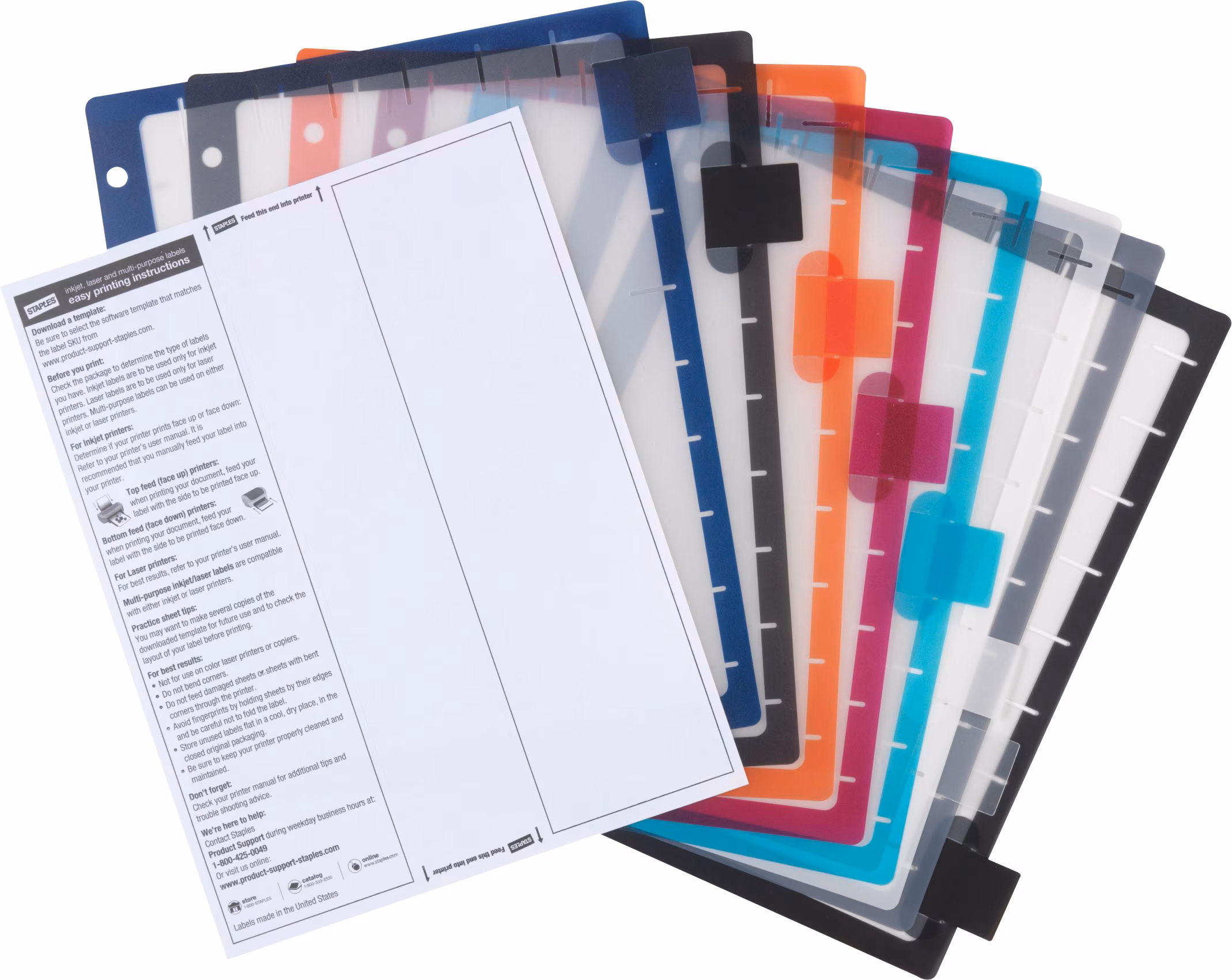 ADJ 8 TAB DIVIIDERS 8PK -COLOR