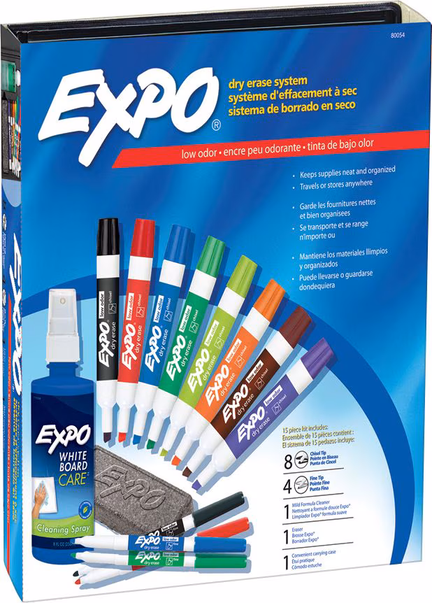 12 MARKER DRY ERASE KIT