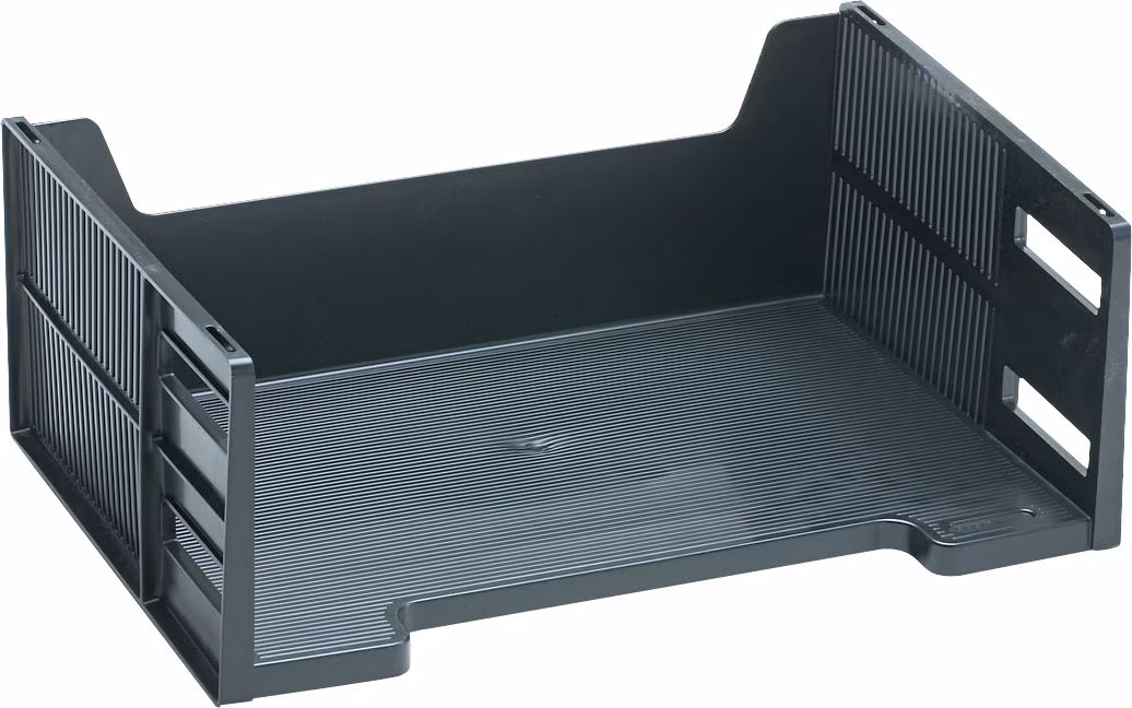 TRAY HI-CAP LTR STACK BK