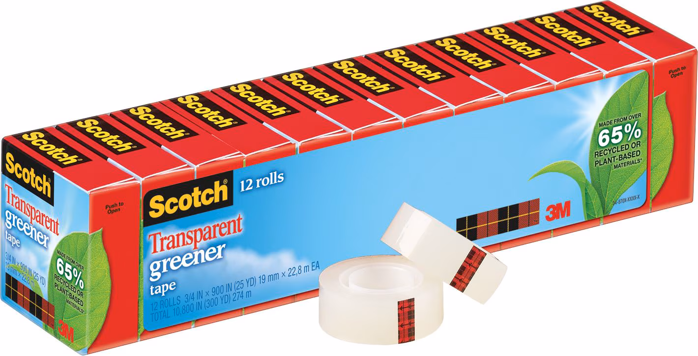 TRANSPARENT GREENER TAPE 3/4IN