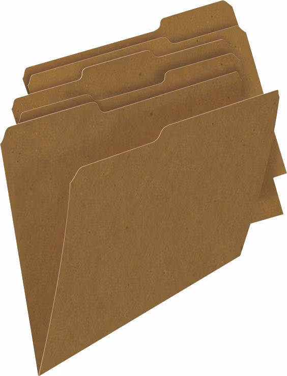 100% RECYCLE 3TAB FF 100CT BRN
