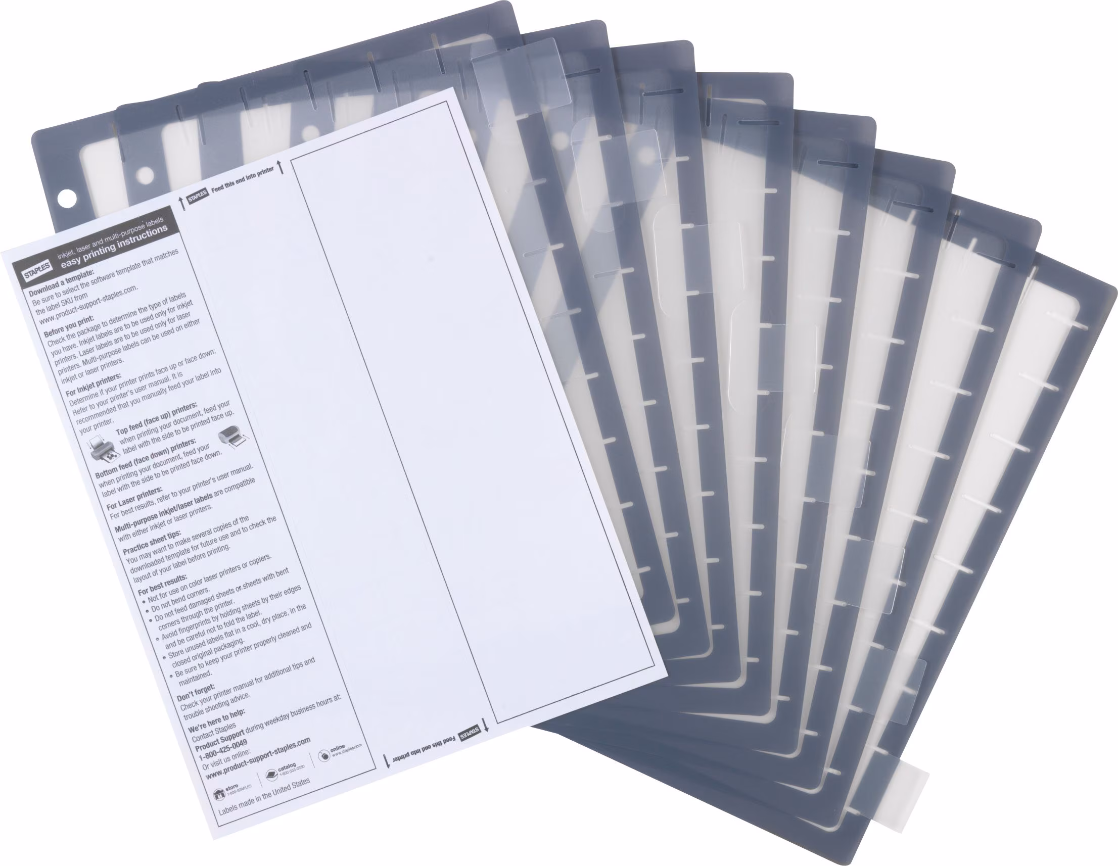 ADJ 8 TAB DIVIDERS 8PK -CLEAR