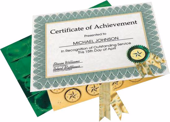 AWARDS CERTIFICATE KIT GN