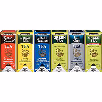 BIGELOW 6 FLAVOR TEA 168 BAGS