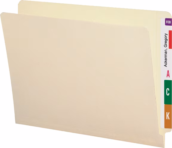 100% RECYCLED END TAB MANILLA
