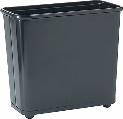 WASTEBSKT STEEL 15H BLACK EACH