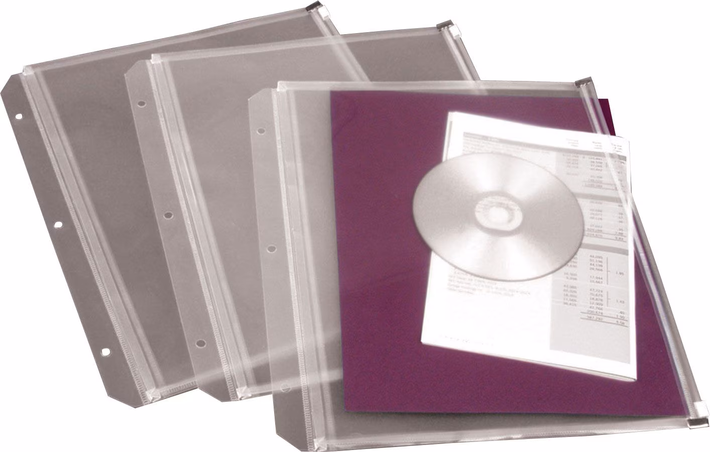 ZIPPER BINDER POCKET 3PK