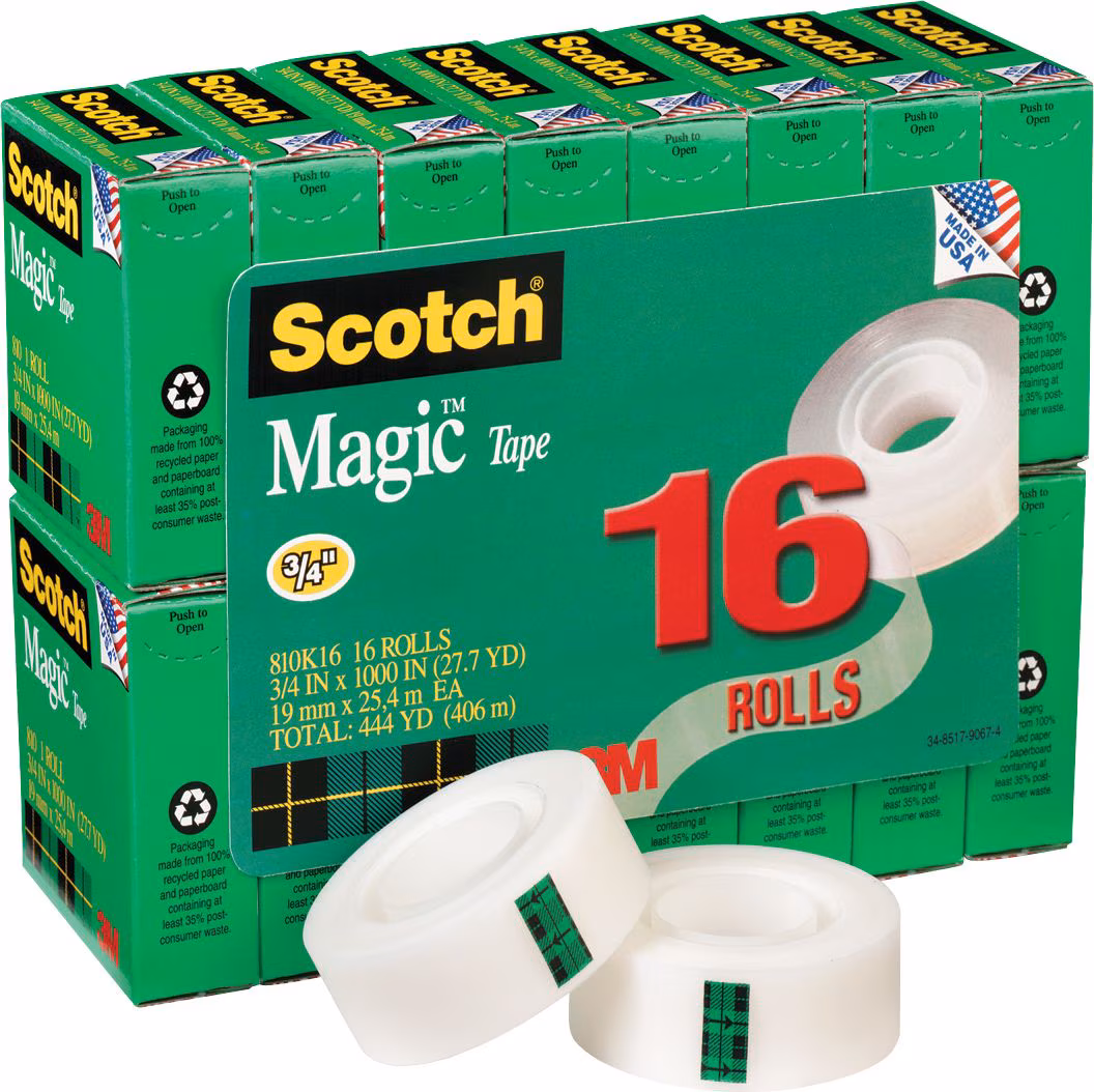 810 MAGIC TAPE 3/4X1000 16/PK