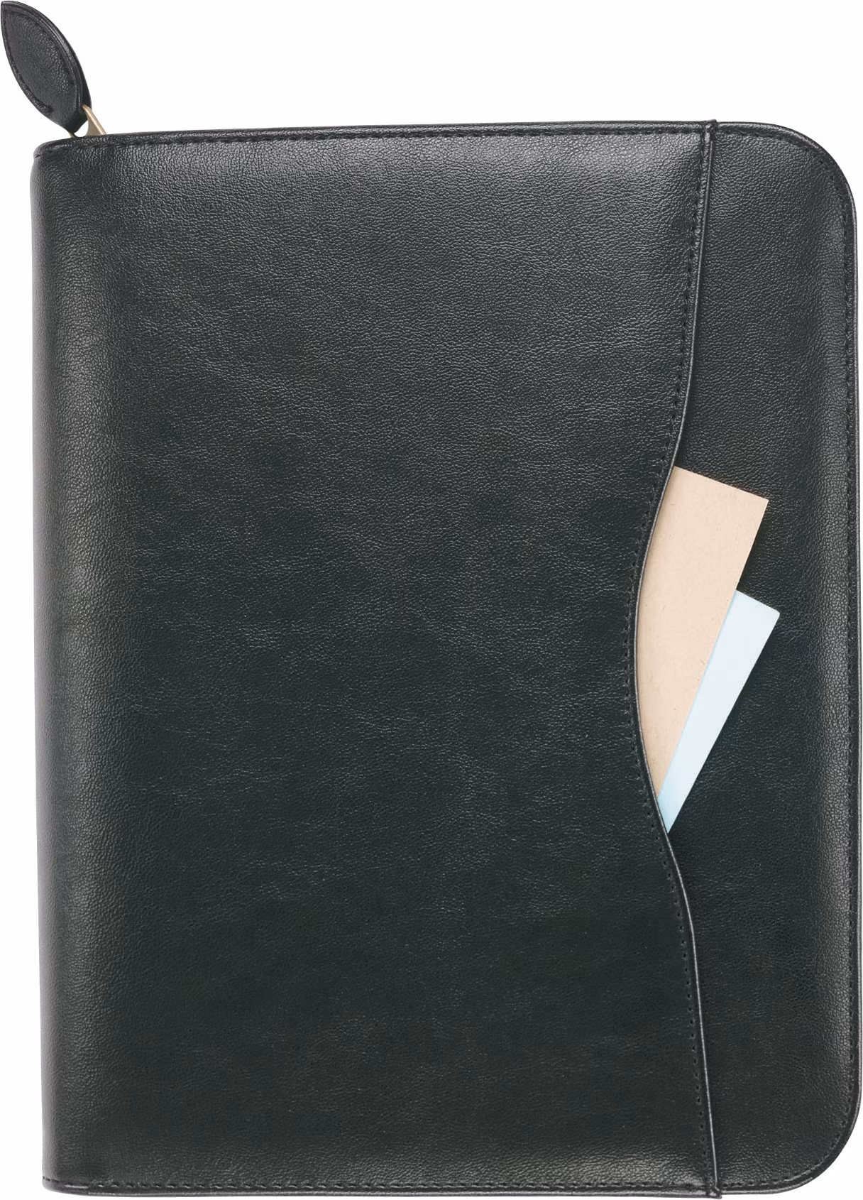 BINDER DSKSZ VYL W/ZIP BK