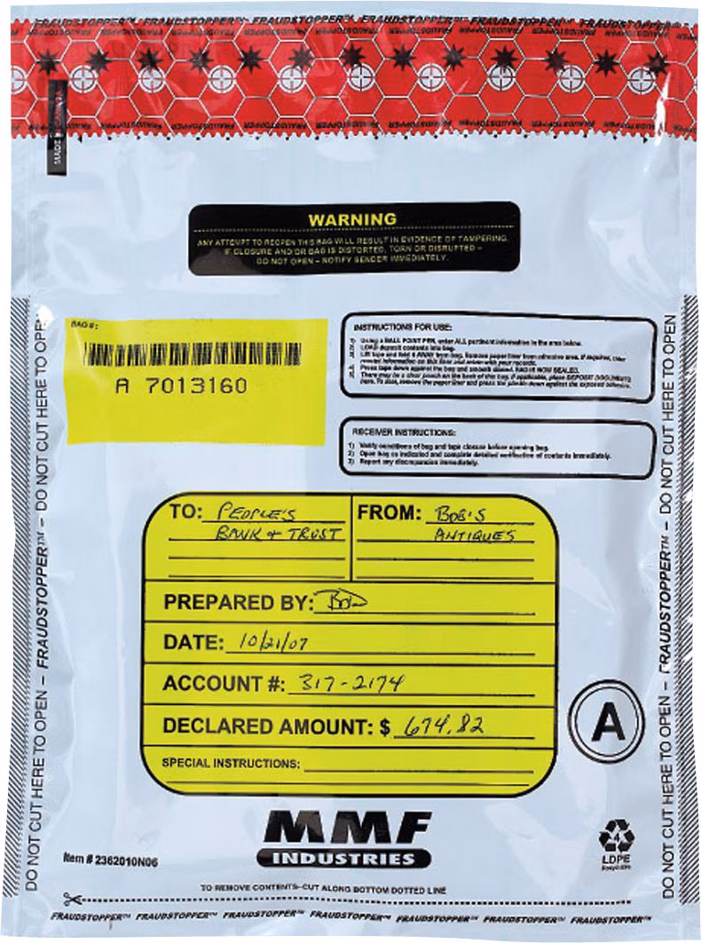 BAG DEPOSIT TAMPER EVIDENT