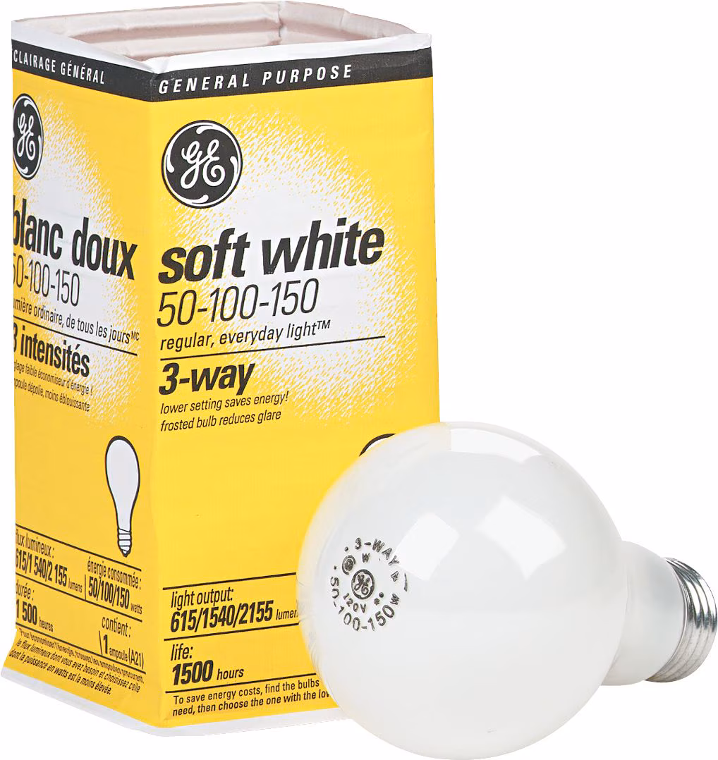 50/100/150 WATT 3-WAY BULB
