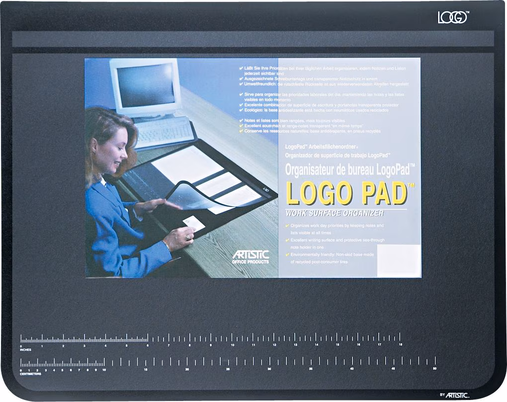19X24 LOGO DESK PAD BLACK