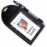 BADGEHOLDER WITHLOOP BK
