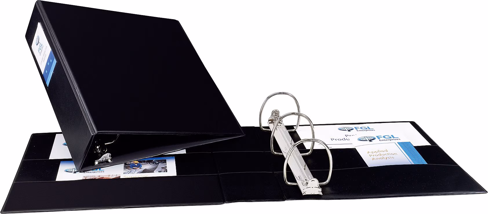 BINDER DURABLE 3IN BLK LABEL