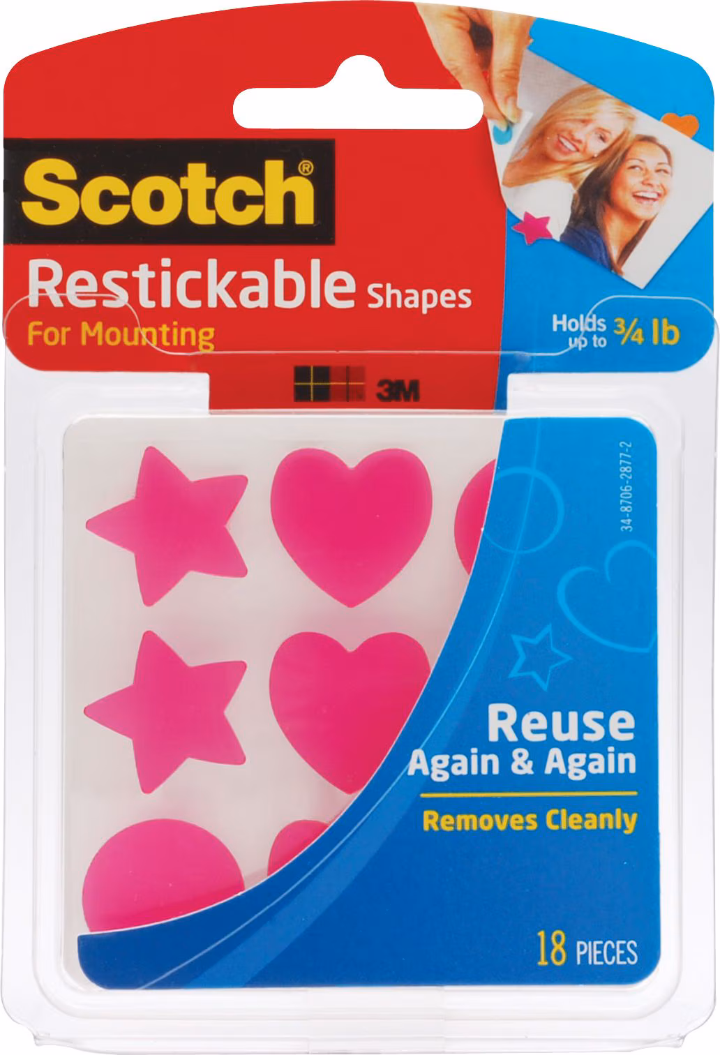 ADHESIVE RESTICKSHAPES BCA