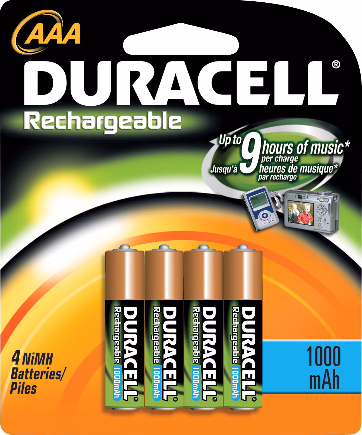 BATTERIES RECHARGEABLE AAA 4PK