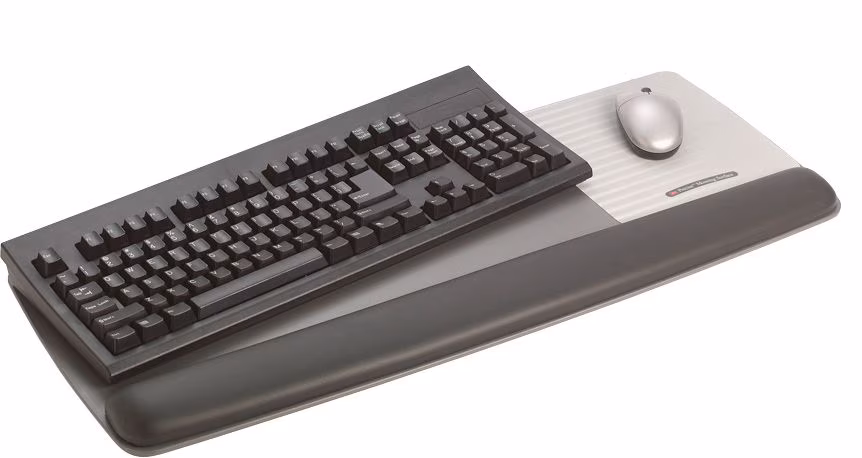 WRIST REST W/MOUSE PAD ADJ GEL