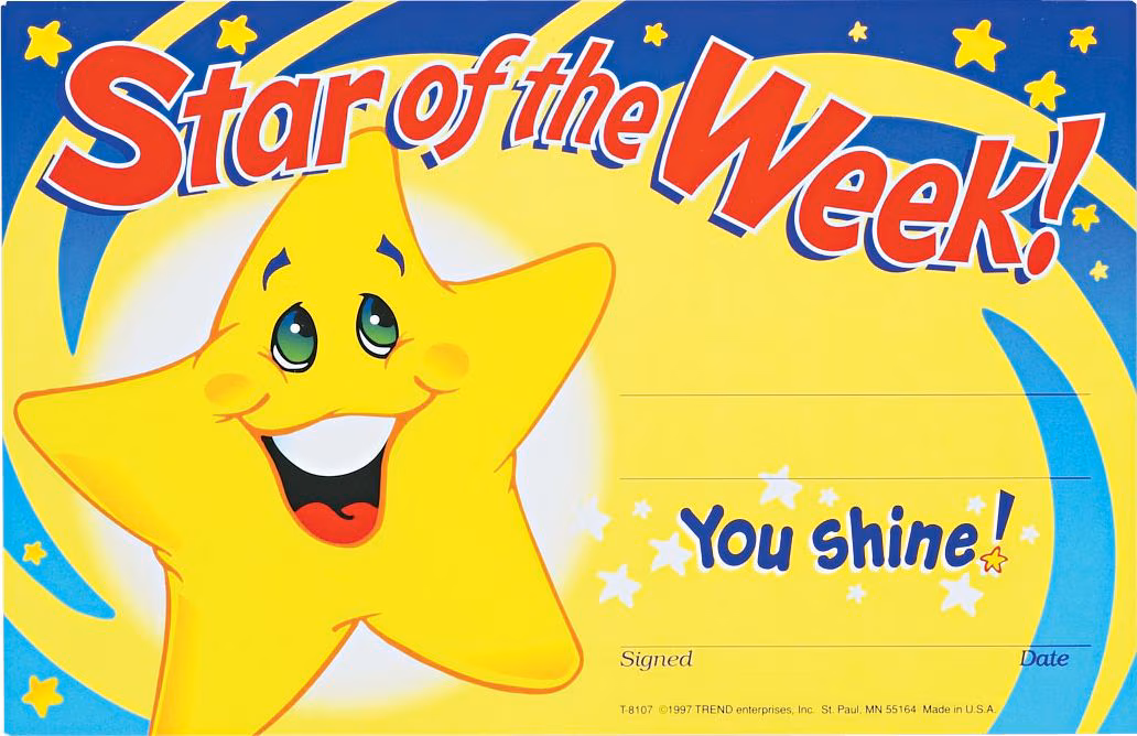 AWARD STAR OF WEEK 30/PK