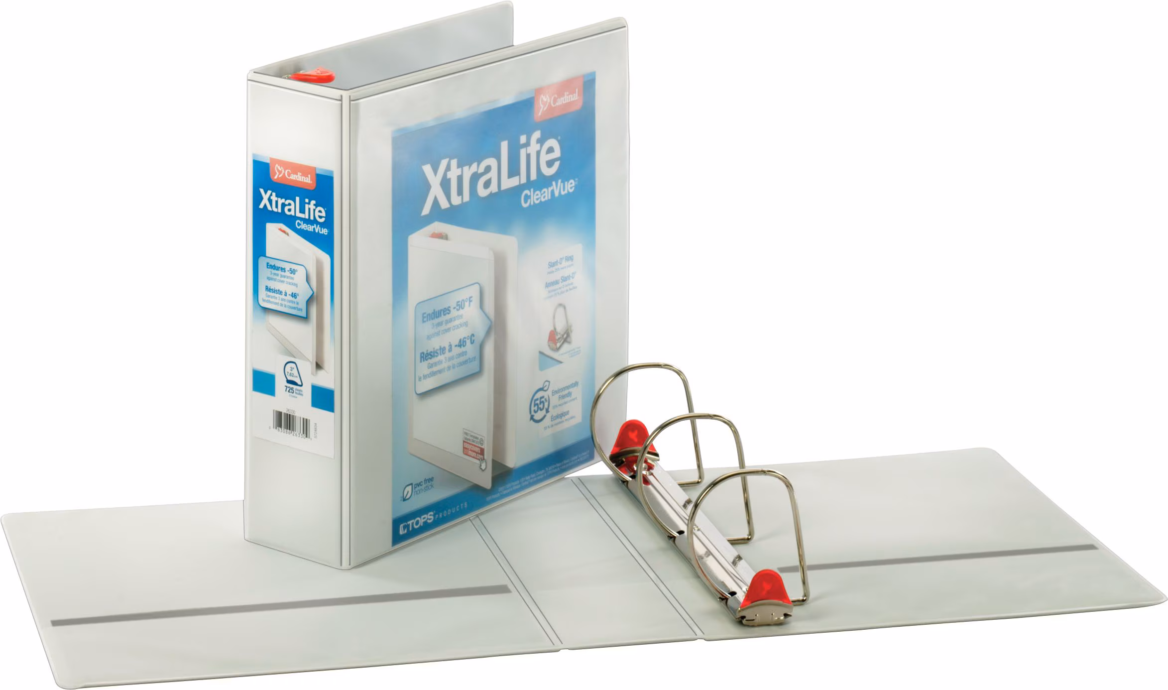 BINDER CLEARVUE D-RING 3 WHT