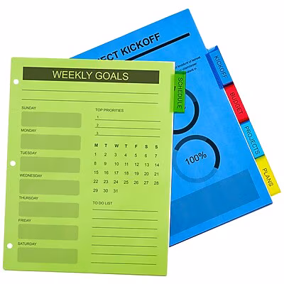 AVERY 5 TAB PLASTIC DIVIDERS