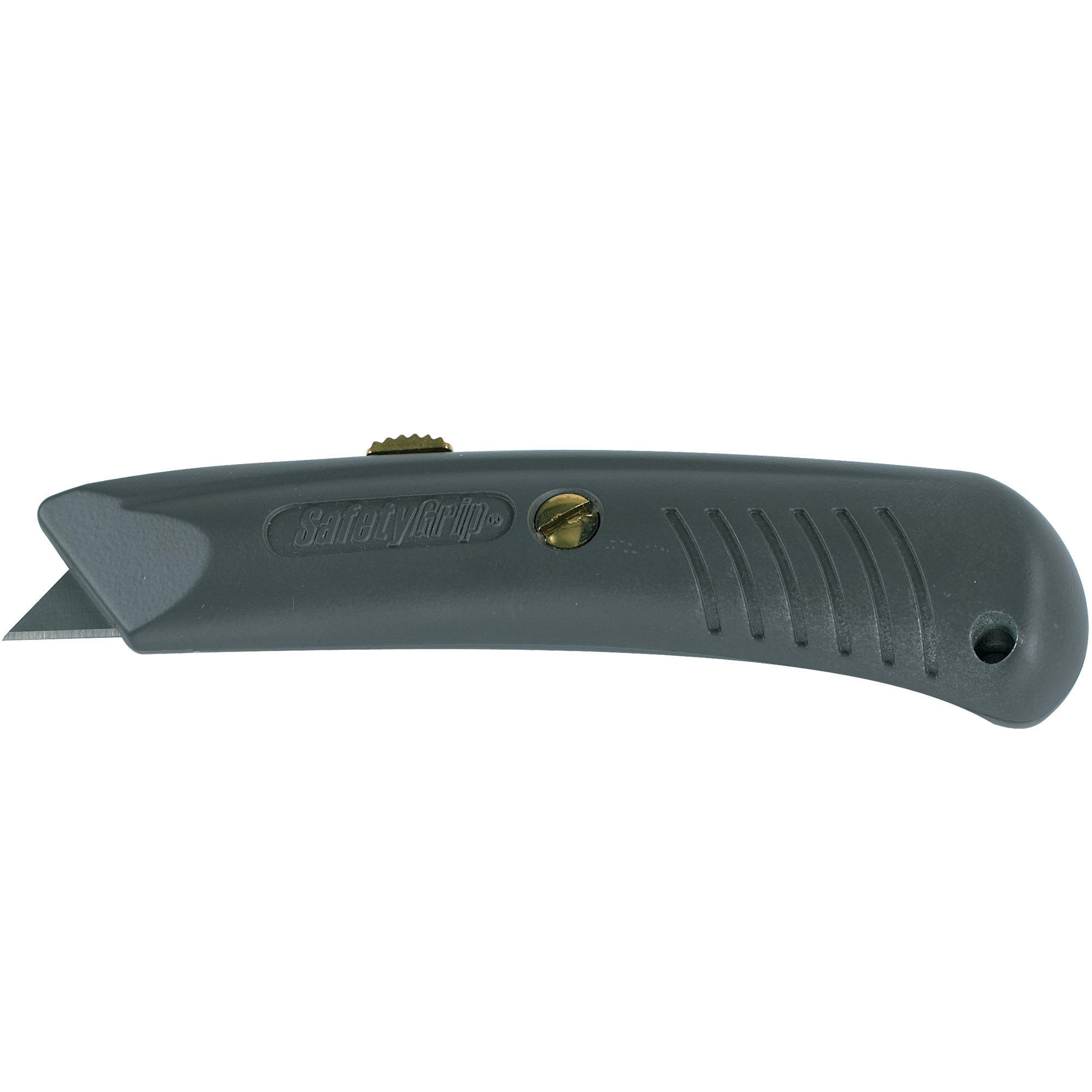 Safety Grip Utility Knife, Gray, 10/Case
