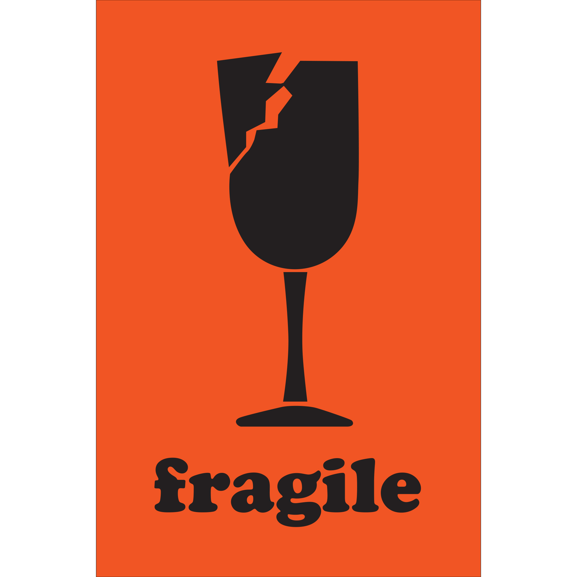 2 x 3" - "Fragile" Labels 1 ROLL