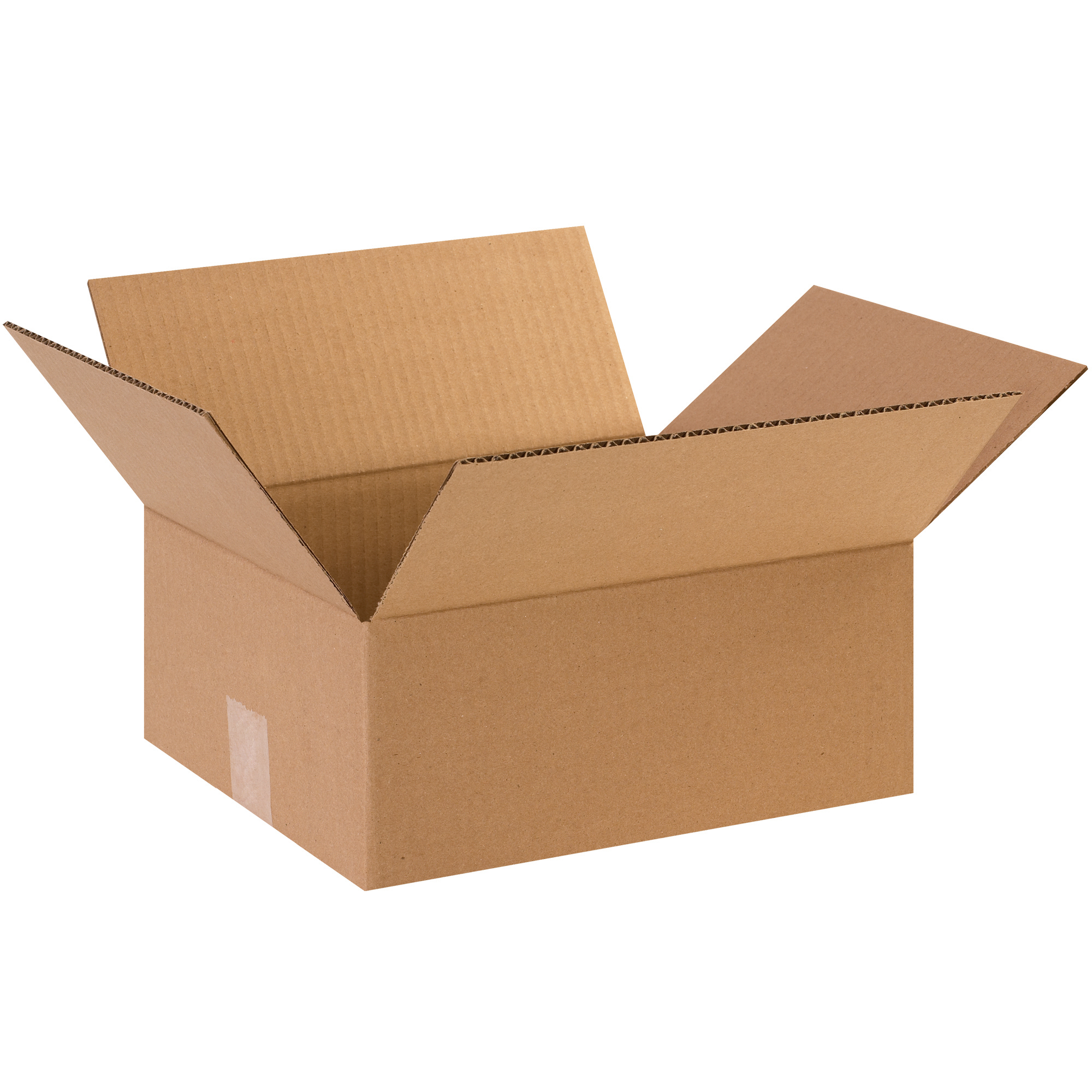 Flat Corrugated Boxes, 12" x 10" x 5", Kraft, 25/Bundle; 500/Skid