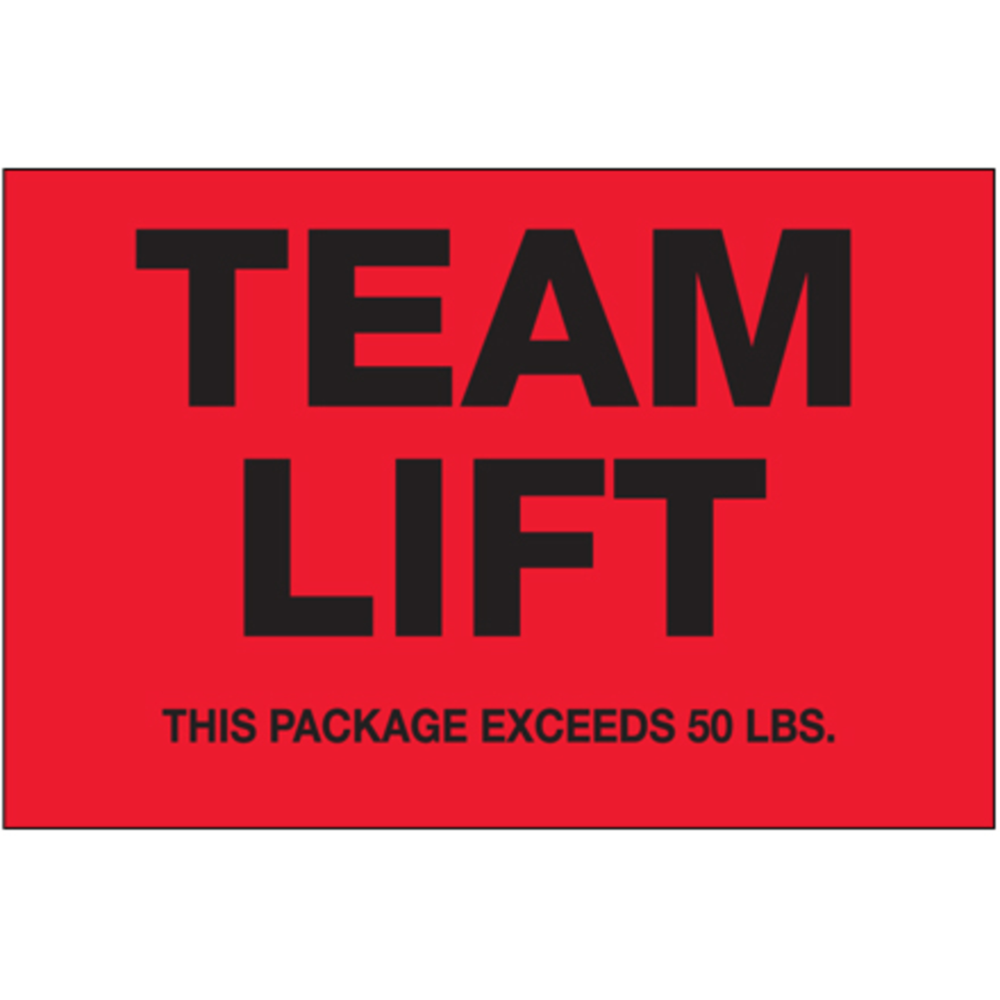 Tape Logic® "Team Lift", 2" x 3" Circle, Fluorescent Red, 500/Roll