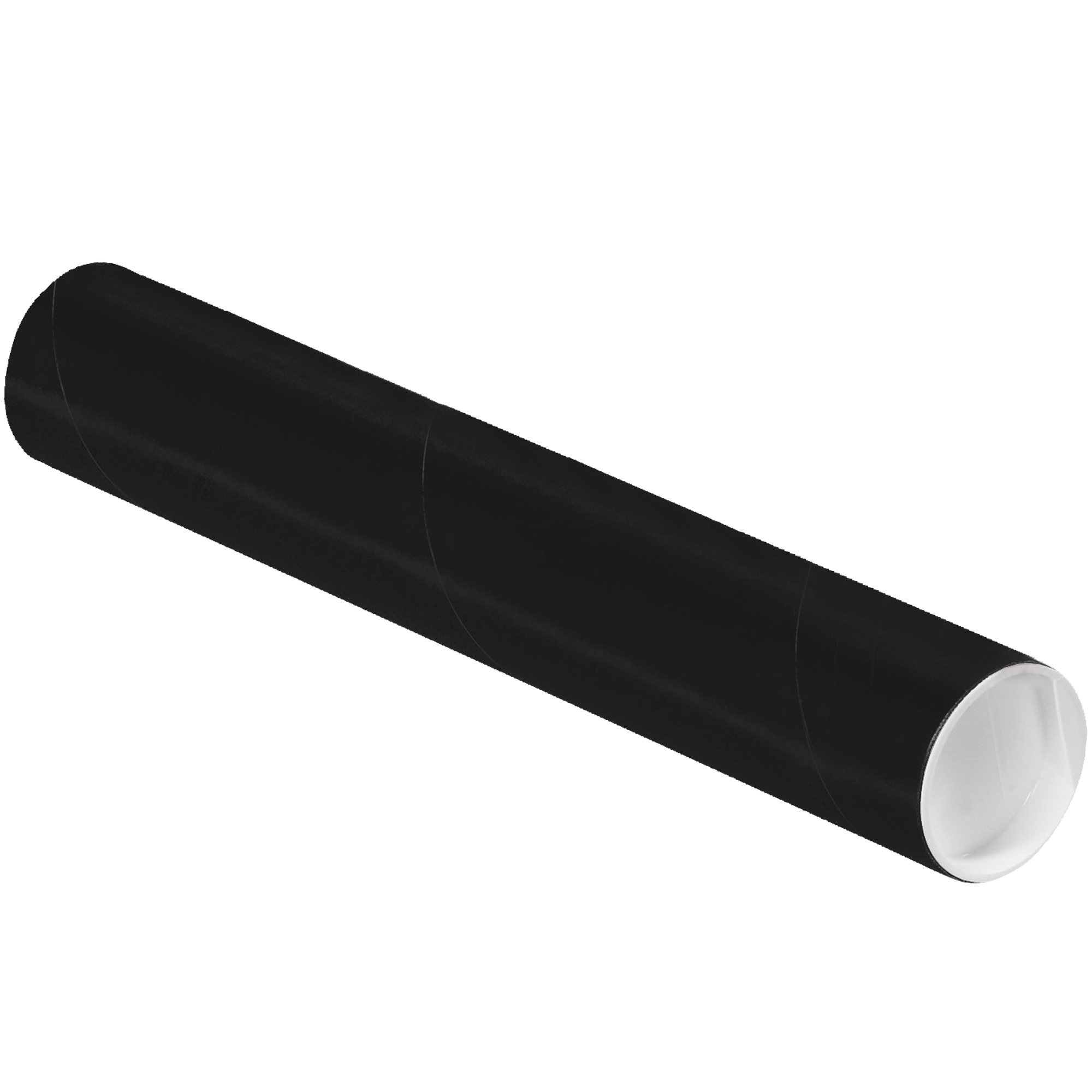Mailing Tubes with Caps, 2" x 12", Black, 50/Case