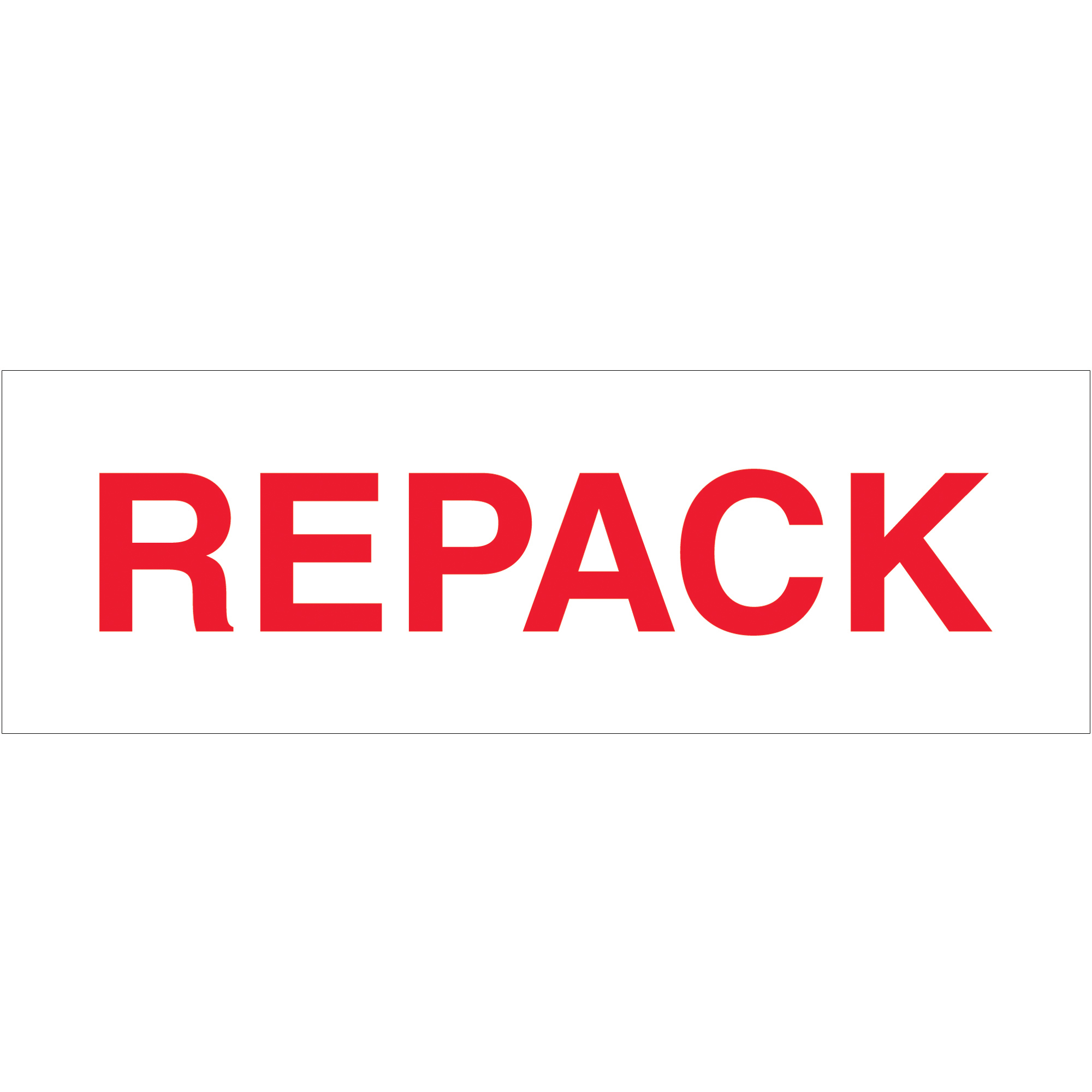 Tape Logic® Pre-Printed Carton Sealing Tape, "Repack", 2.2 Mil, 2" x 110 yds., Red/White, 6/Case