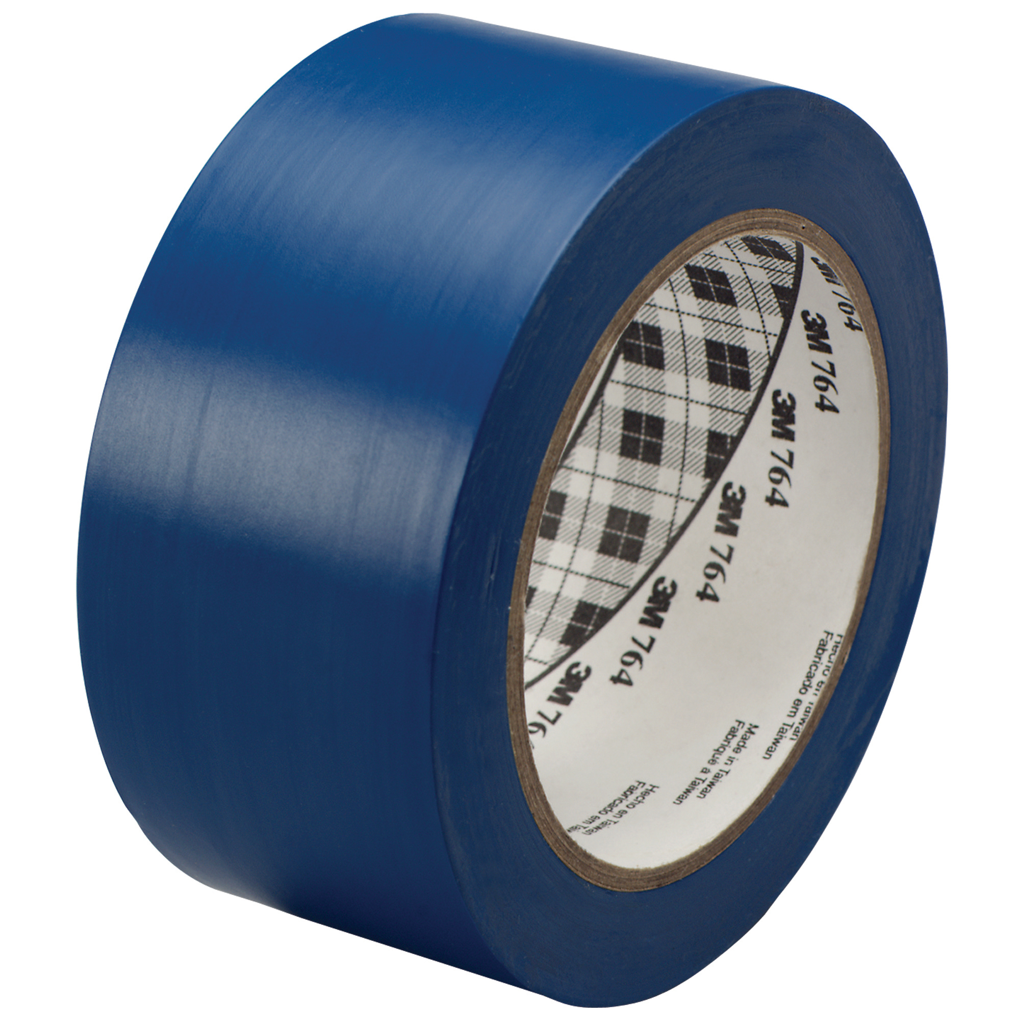 3M™ 764 Vinyl Tape, 5.0 Mil, 2" x 36 yds., Blue, 6/Case