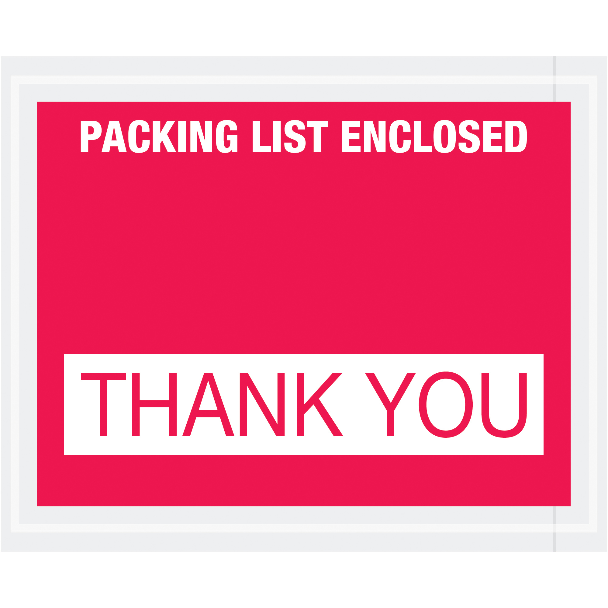 Tape Logic® "Packing List Enclosed - Thank You" Envelopes, 4 1/2" x 5 1/2", Red, 1000/Case