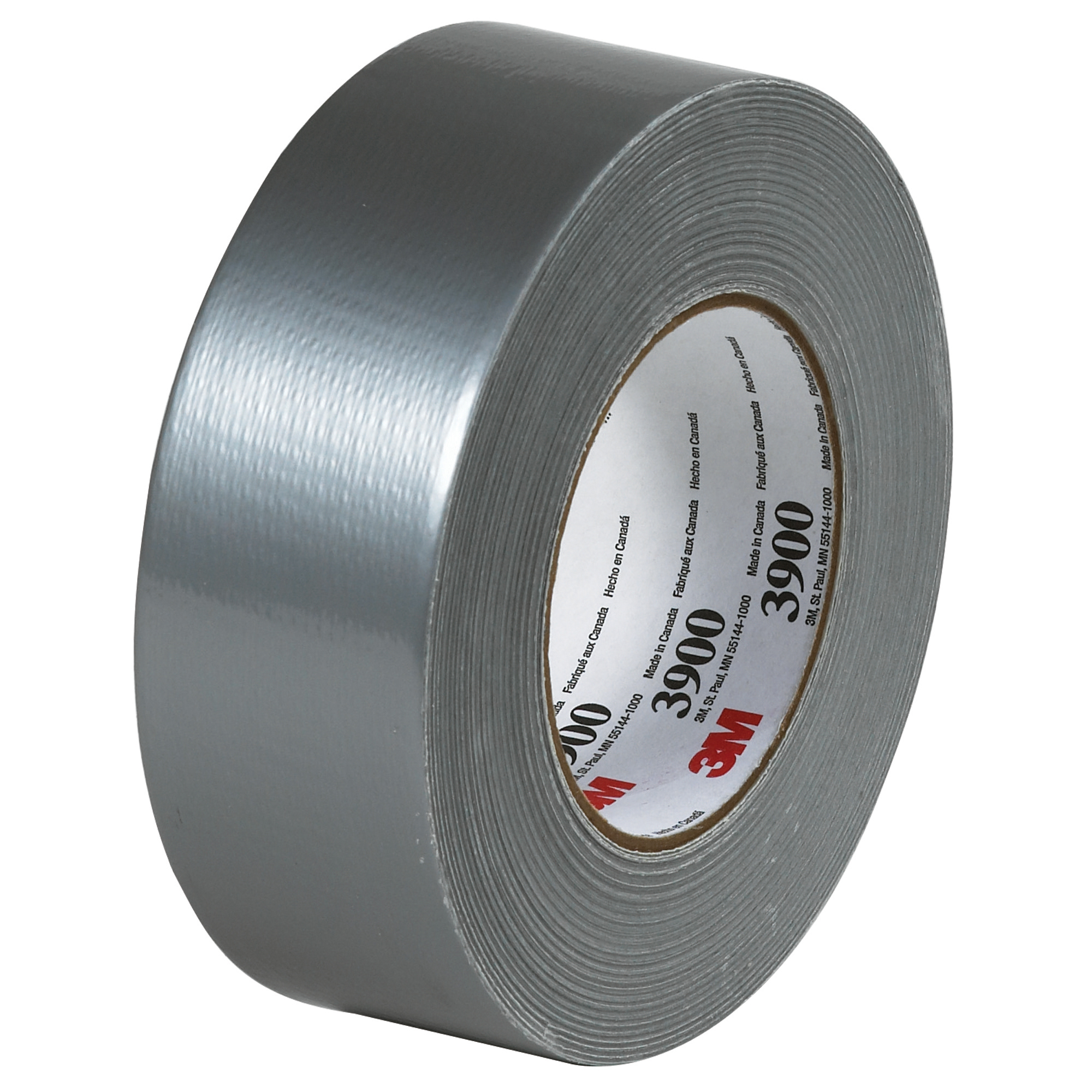 3M™ 3900 Duct Tape, 7.7 Mil, 2" x 60 yds., Silver, 24/Case