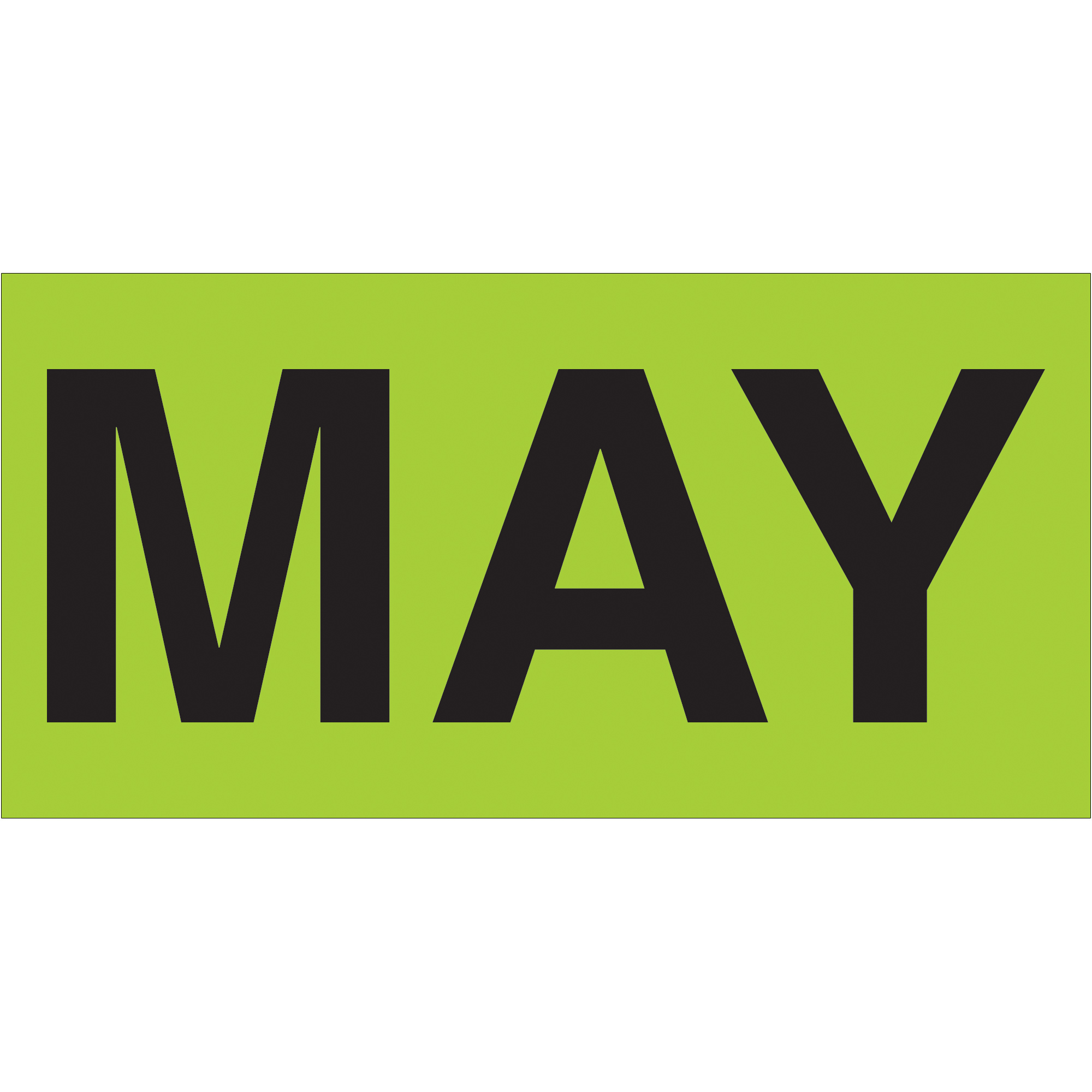 Tape Logic® Months of the Year Labels, "MAY", 3" x 6", Fluorescent Green, 500/Roll