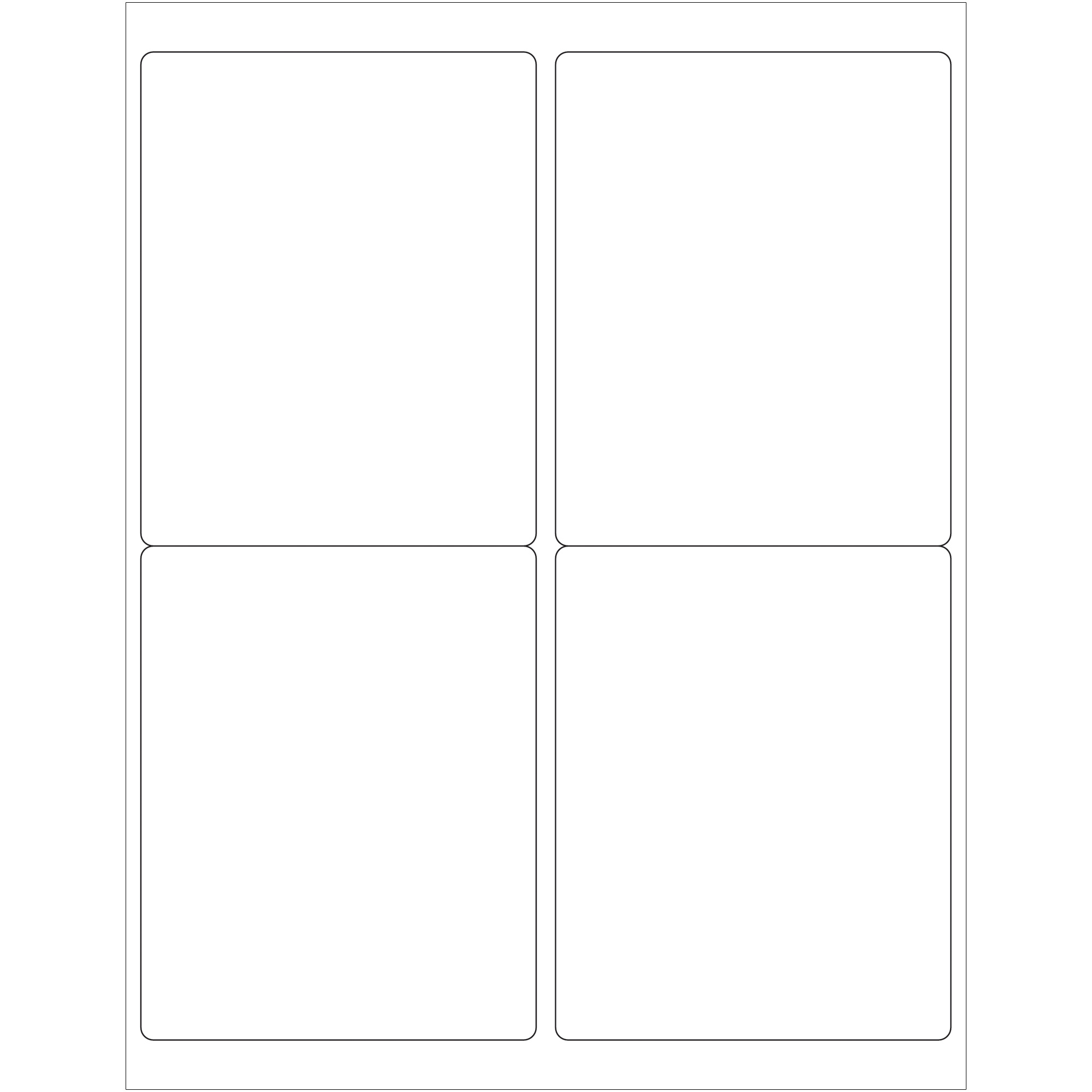 Tape Logic® Removable Rectangle Laser Labels, 4" x 5", White, 400/Case