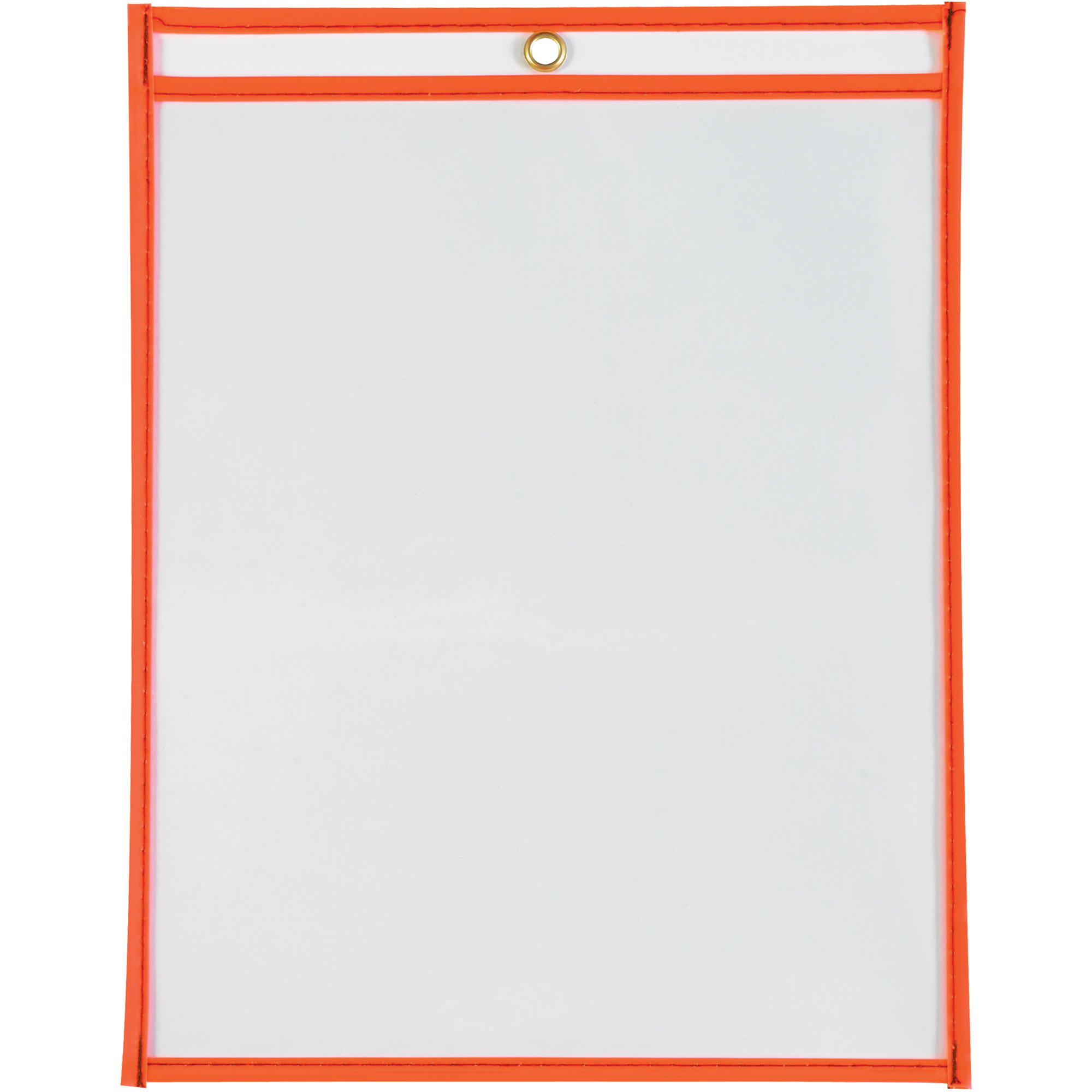 Stitched Job Ticket Holders, 9" x 12", Neon Orange, 15/Case